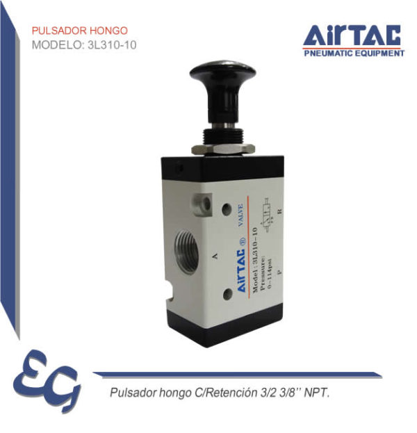 Pulsador Hongo 3L310-10 - Airtac Peru